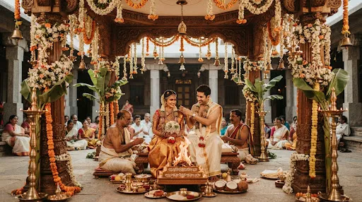 Wedding reception catering and stage decor by Santo Events in Chennai